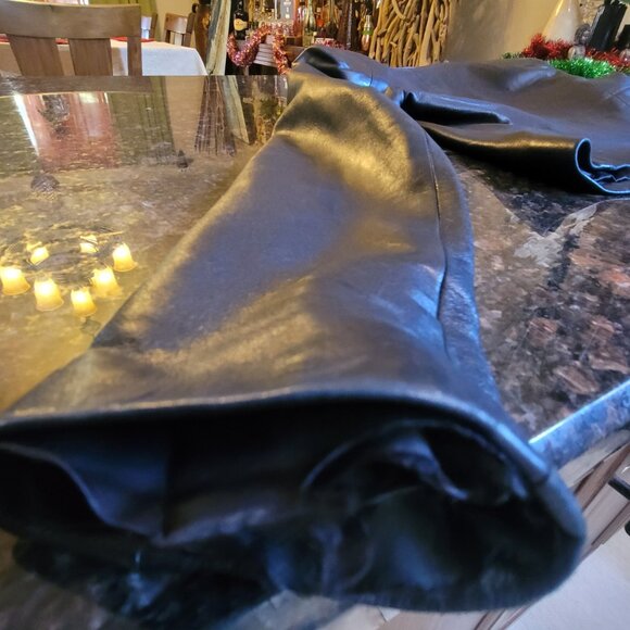 Vintage 2000s Plein Sud Black Leather Jacket by Faycal Amor - Luxe Cropp… - Picture 9 of 15